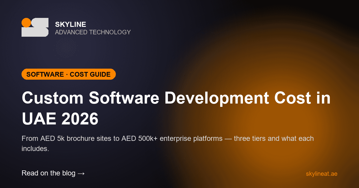 Custom Software Cost UAE 2026: AED 5k to 500k+ Across 3 Tiers