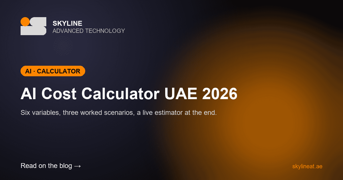 AI Cost Calculator UAE 2026 (3 Worked Scenarios + Live Tool)