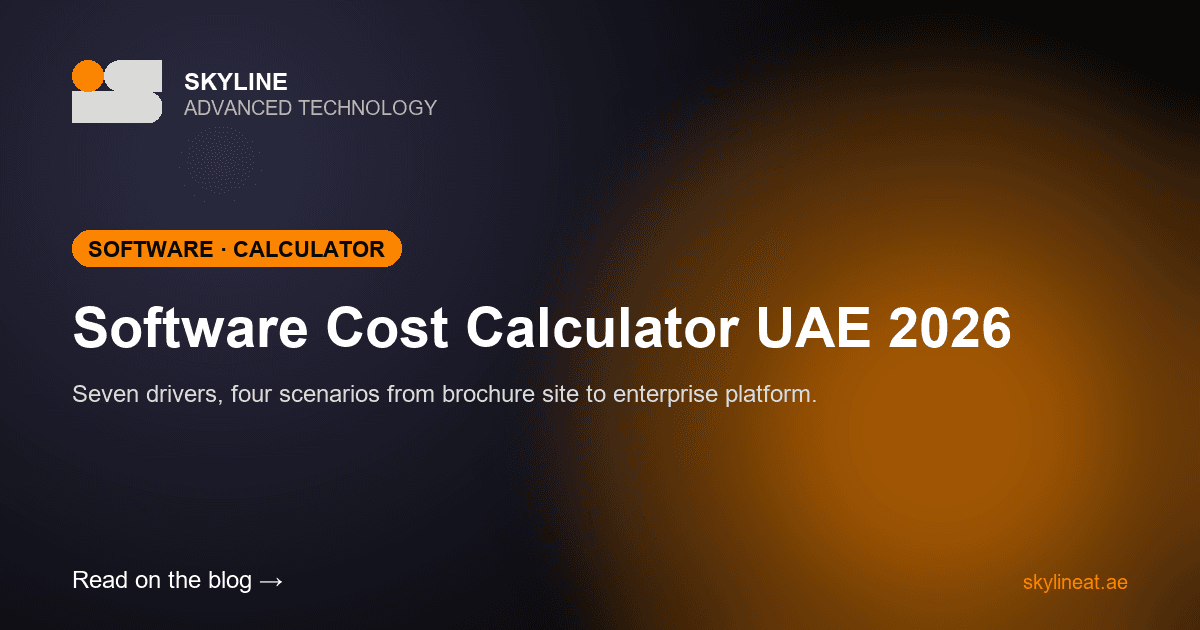 Software Development Cost Calculator UAE 2026 (4 Scenarios + Tool)
