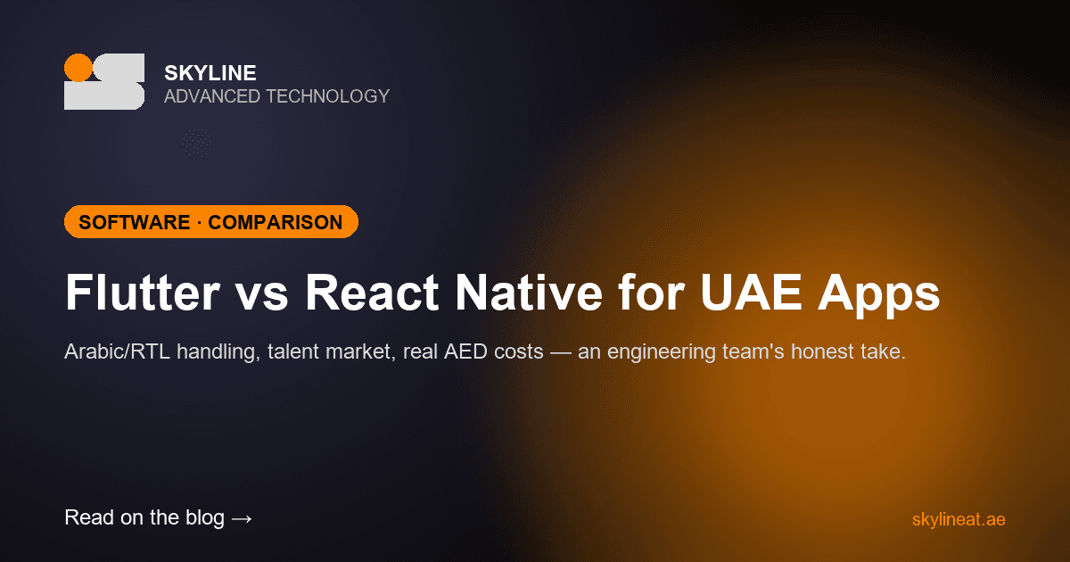 Flutter vs React Native for UAE Apps in 2026 (Honest Comparison)